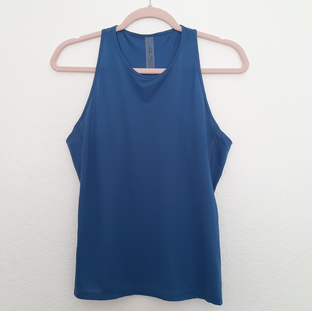 Outdoor Voices Blue Tight Mesh Tank Top L